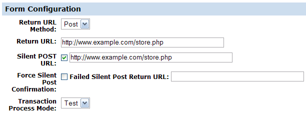 payflow link form config