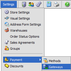 payment gateways menu
