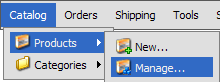 products menu