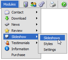 Slideshow Controls Slideshows - Creating and Modifying