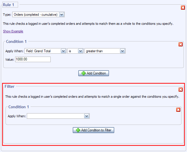 Adding a Rule Filter
