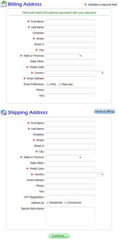 address form