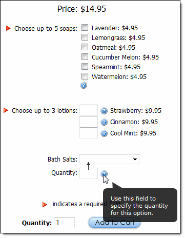 option quantity example