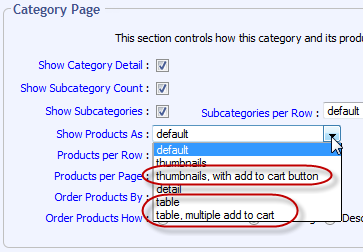 new product display options