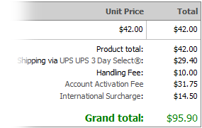 order fees