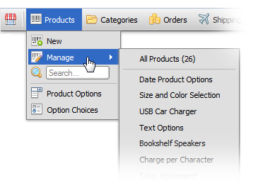 New Control Panel Menu