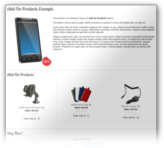 Add-On Products Example