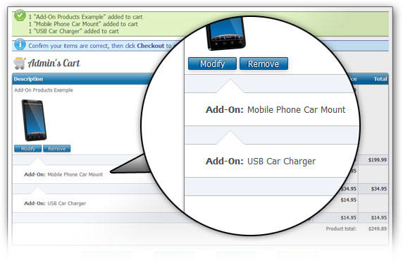 Add-On Products Example