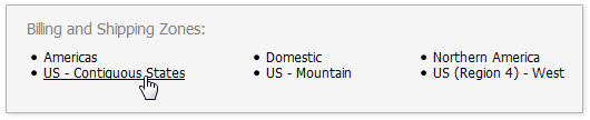 Zones info